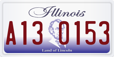 IL license plate A130153