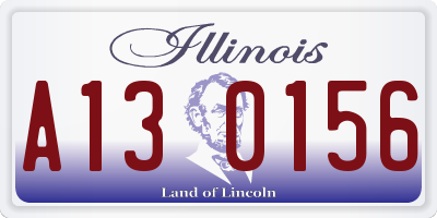 IL license plate A130156