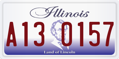IL license plate A130157