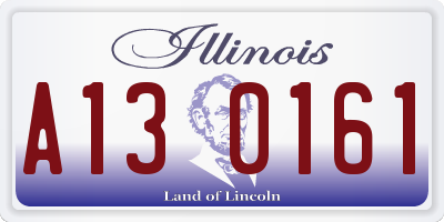 IL license plate A130161
