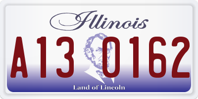IL license plate A130162