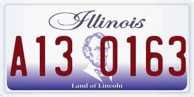 IL license plate A130163