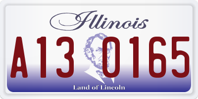 IL license plate A130165