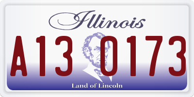 IL license plate A130173