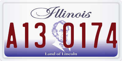 IL license plate A130174