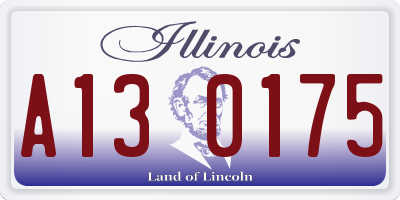 IL license plate A130175