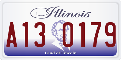 IL license plate A130179