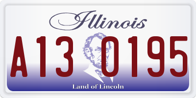 IL license plate A130195