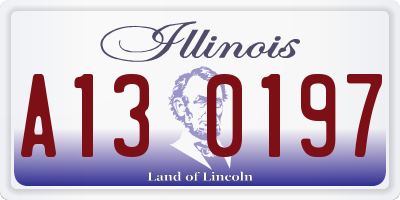 IL license plate A130197