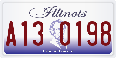 IL license plate A130198