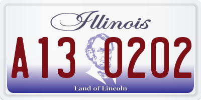 IL license plate A130202