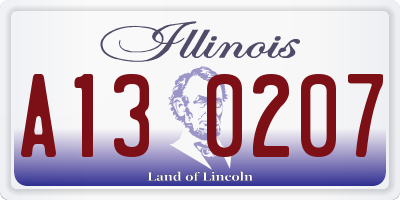 IL license plate A130207