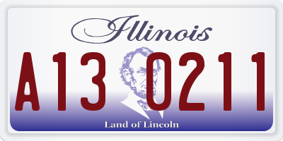 IL license plate A130211