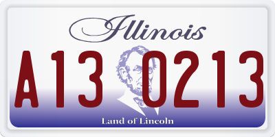 IL license plate A130213