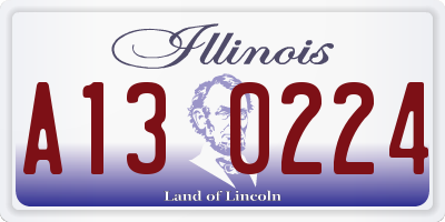 IL license plate A130224