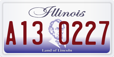 IL license plate A130227