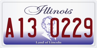 IL license plate A130229