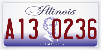 IL license plate A130236