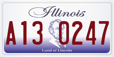 IL license plate A130247