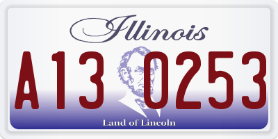 IL license plate A130253