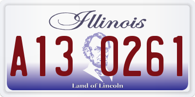 IL license plate A130261