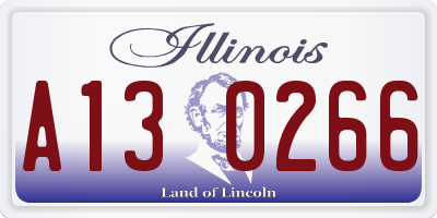 IL license plate A130266