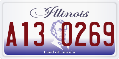 IL license plate A130269