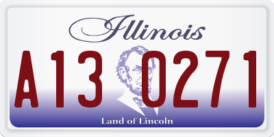 IL license plate A130271