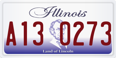 IL license plate A130273