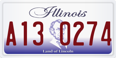 IL license plate A130274