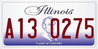 IL license plate A130275