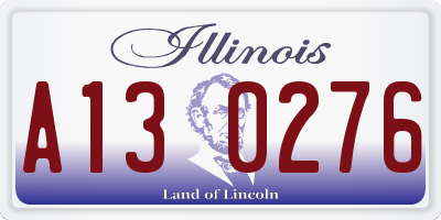 IL license plate A130276