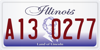 IL license plate A130277
