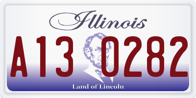 IL license plate A130282