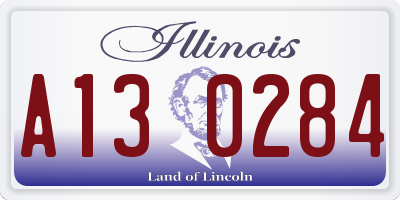 IL license plate A130284