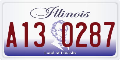 IL license plate A130287
