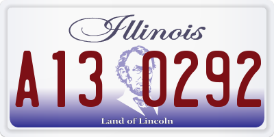 IL license plate A130292