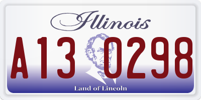 IL license plate A130298