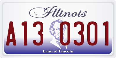 IL license plate A130301