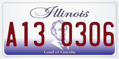 IL license plate A130306