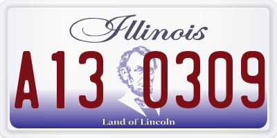 IL license plate A130309