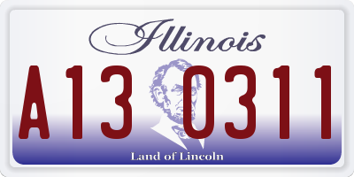 IL license plate A130311