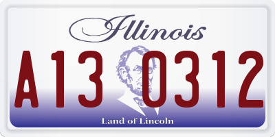 IL license plate A130312