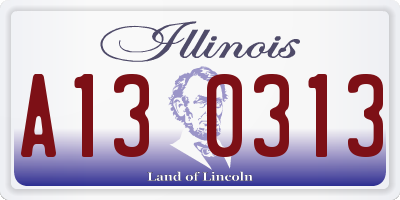 IL license plate A130313