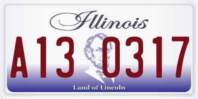 IL license plate A130317