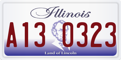 IL license plate A130323