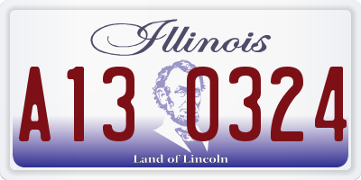 IL license plate A130324