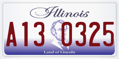 IL license plate A130325