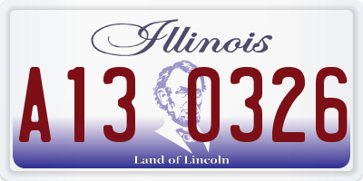 IL license plate A130326