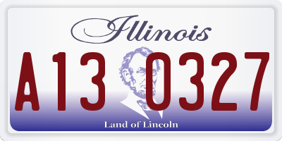 IL license plate A130327